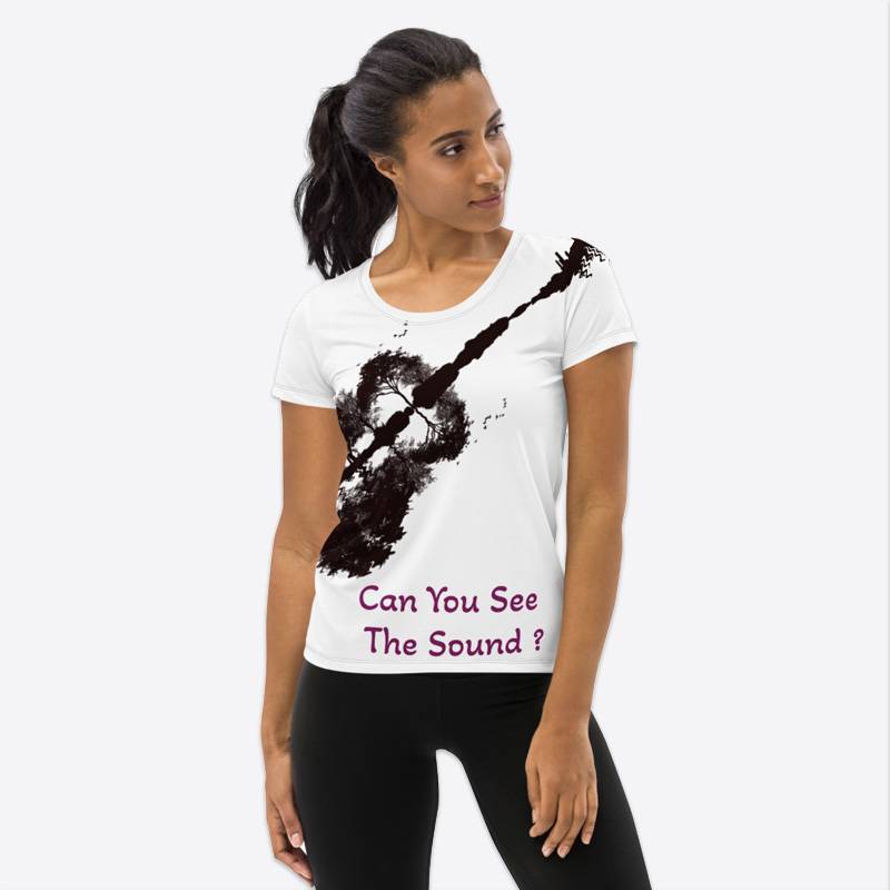 Guitar Women's Athletic T-shirt 